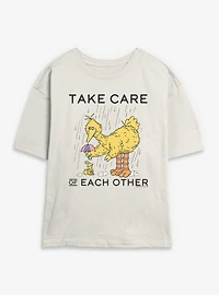 Sesame Street Care For Each Other Womens Skimmer T-Shirt