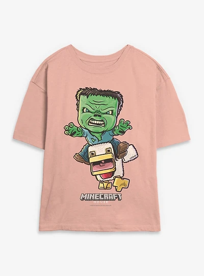 A Minecraft Movie Chicken Jockey Womens Skimmer T-Shirt
