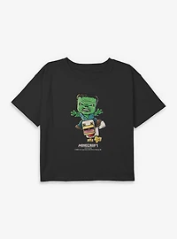 A Minecraft Movie Chicken Jockey Youth Girls Boxy T-Shirt