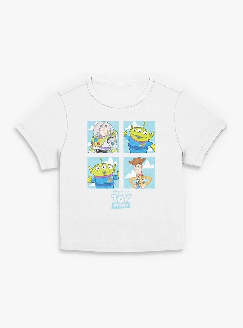 Disney Pixar Toy Story Buzz Woody Alien Panels Womens Baby T-Shirt