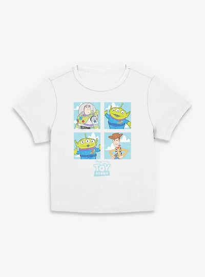 Disney Pixar Toy Story Buzz Woody Alien Panels Womens Baby T-Shirt