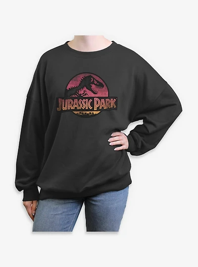 Jurassic Park Logo Womens Oversized Sweatshirt