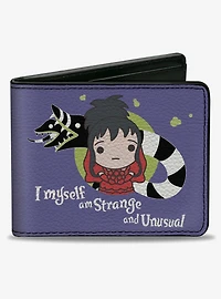 Beetlejuice Chibi Lydia and Sandworm Strange and Unusual Bifold Wallet