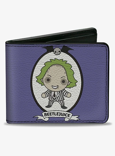 Beetlejuice Chibi Full Body Portrait Bifold Wallet