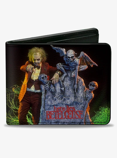 Beetlejuice Here Lies Betelgeuse Graveyard Pose Bifold Wallet
