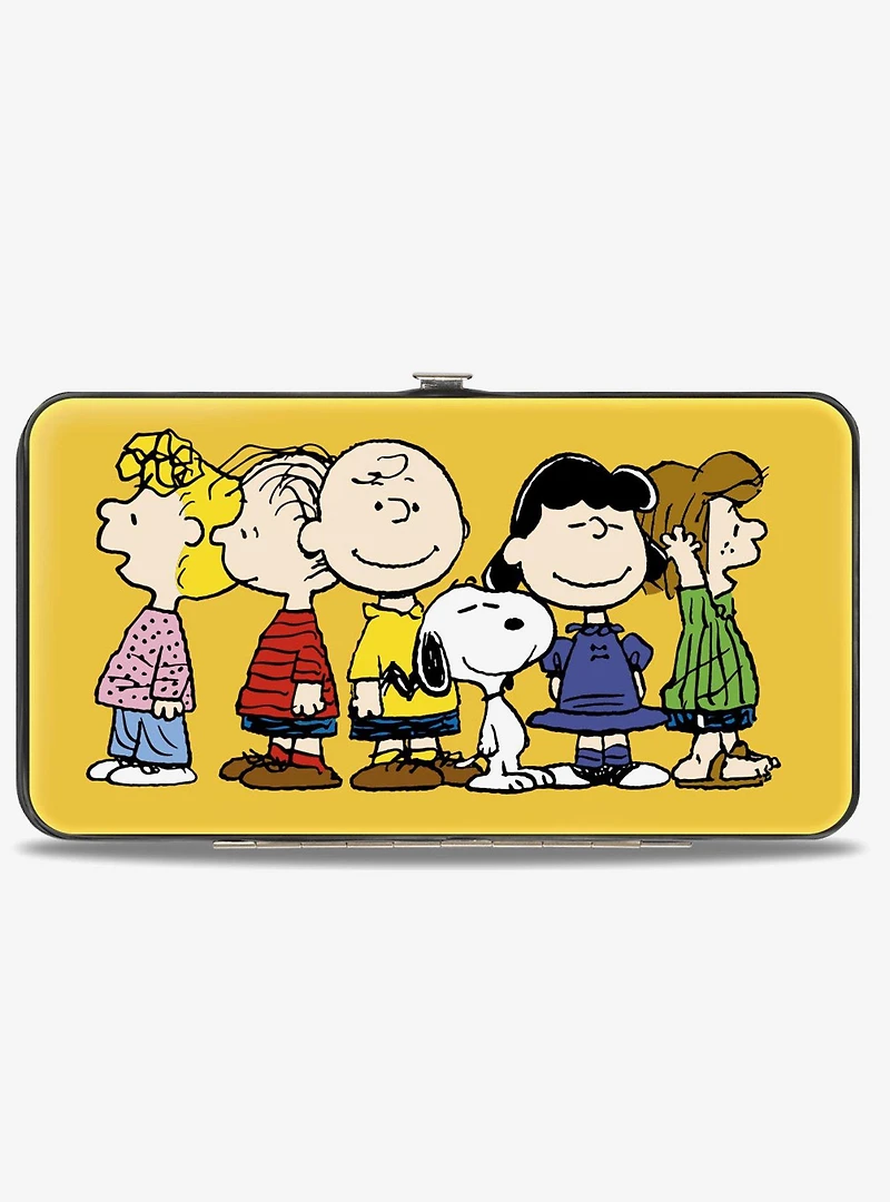 Peanuts Gang Close Up Group Golden Hinged Wallet