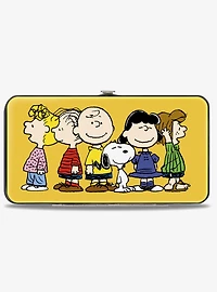 Peanuts Gang Close Up Group Golden Hinged Wallet