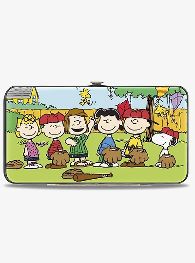 Peanuts Gang Backyard Baseball Group Pose Hinged Wallet