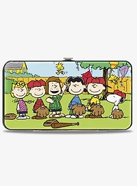 Peanuts Gang Backyard Baseball Group Pose Hinged Wallet