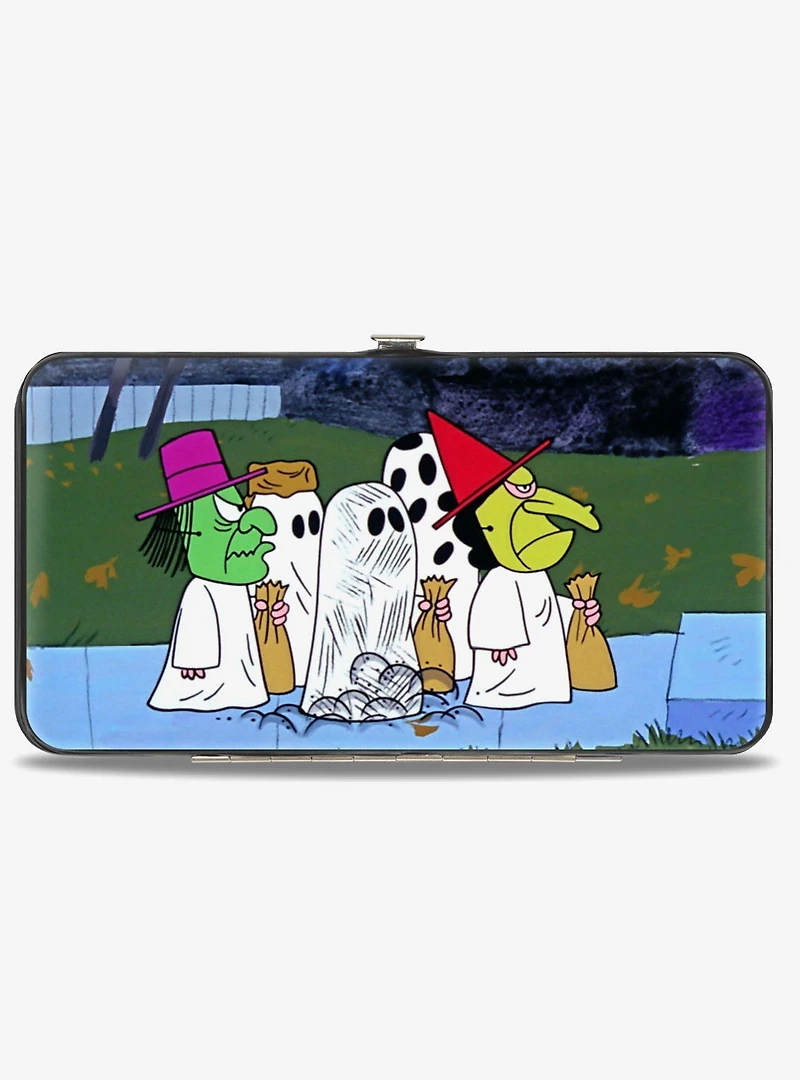 Peanuts Gang Trick Or Treat Group Pose Hinged Wallet