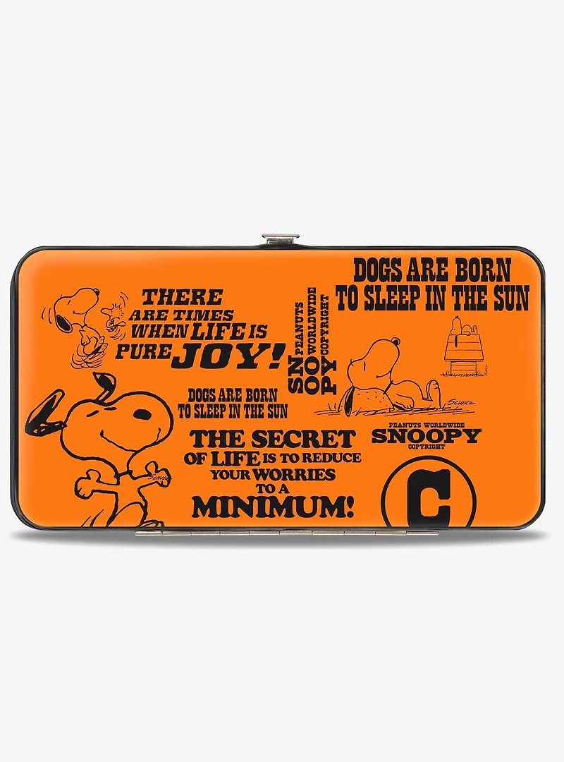 Peanuts Snoopy Poses and Quotes Hinged Wallet