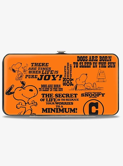 Peanuts Snoopy Poses and Quotes Hinged Wallet