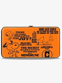 Peanuts Snoopy Poses and Quotes Hinged Wallet