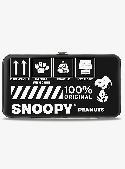 Peanuts Snoopy Care Symbols 100% Original Hinged Wallet