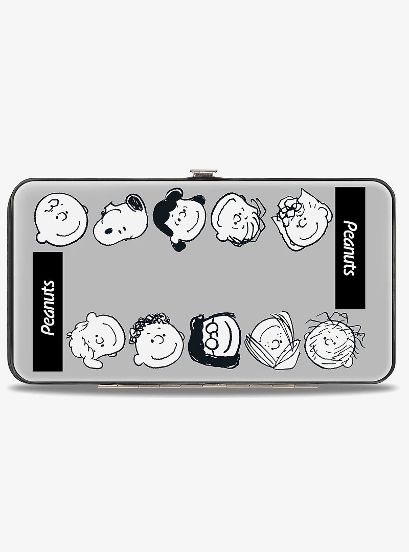 Peanuts Gang Ten Character Faces Hinged Wallet