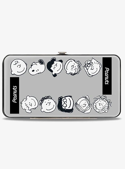 Peanuts Gang Ten Character Faces Hinged Wallet