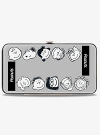 Peanuts Gang Ten Character Faces Hinged Wallet