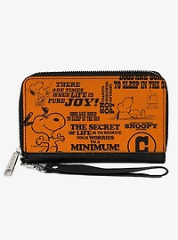 Peanuts Snoopy Poses and Quotes Zip Around Wallet