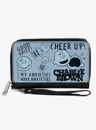 Peanuts Charlie Brown Poses and Quotes Zip Around Wallet