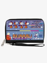 Peanuts Snoopy First Beagle On The Moon Poses Multi Zip Around Wallet