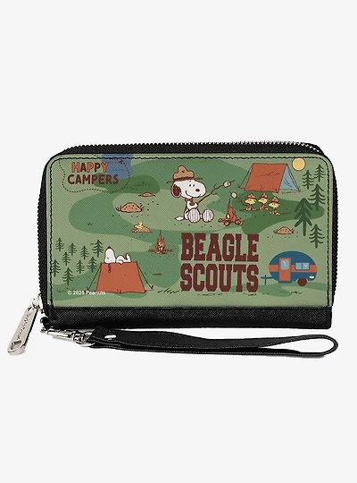 Peanuts Happy Camper Beagle Scouts Scenes Zip Around Wallet