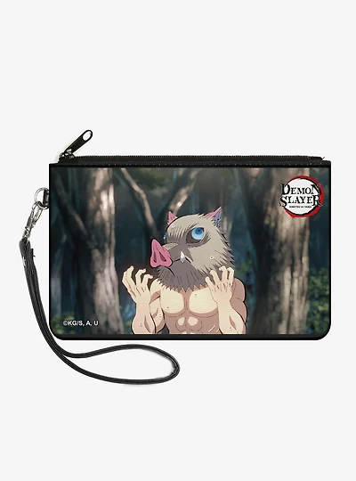 Demon Slayer: Kimetsu No Yaiba Inosuke Hashibira Boar Head & Title Zip Clutch Wallet