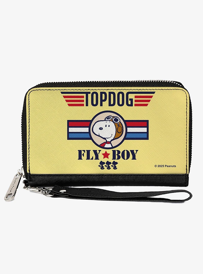 Peanuts Snoopy Fly Boy Top Dog Flying Ace Zip Around Wallet