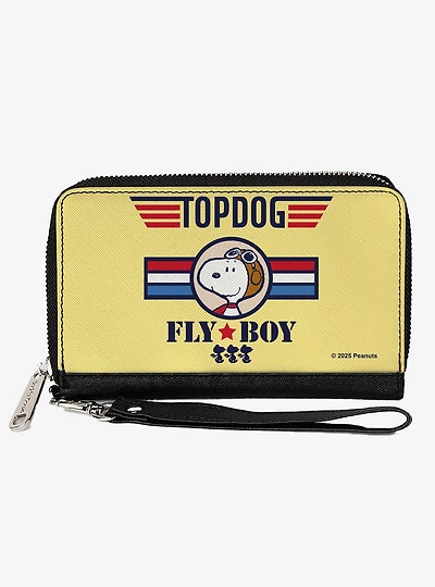 Peanuts Snoopy Fly Boy Top Dog Flying Ace Zip Around Wallet