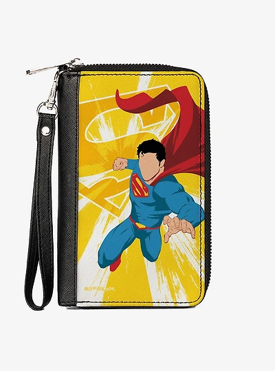 DC Comics Superman No Face and Shield Rays Zip Around Wallet