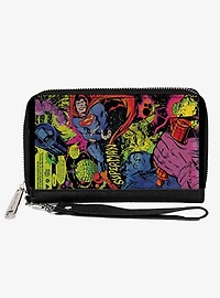 DC Comics Superman Last Son of Krypton Scenes Multi Zip Around Wallet
