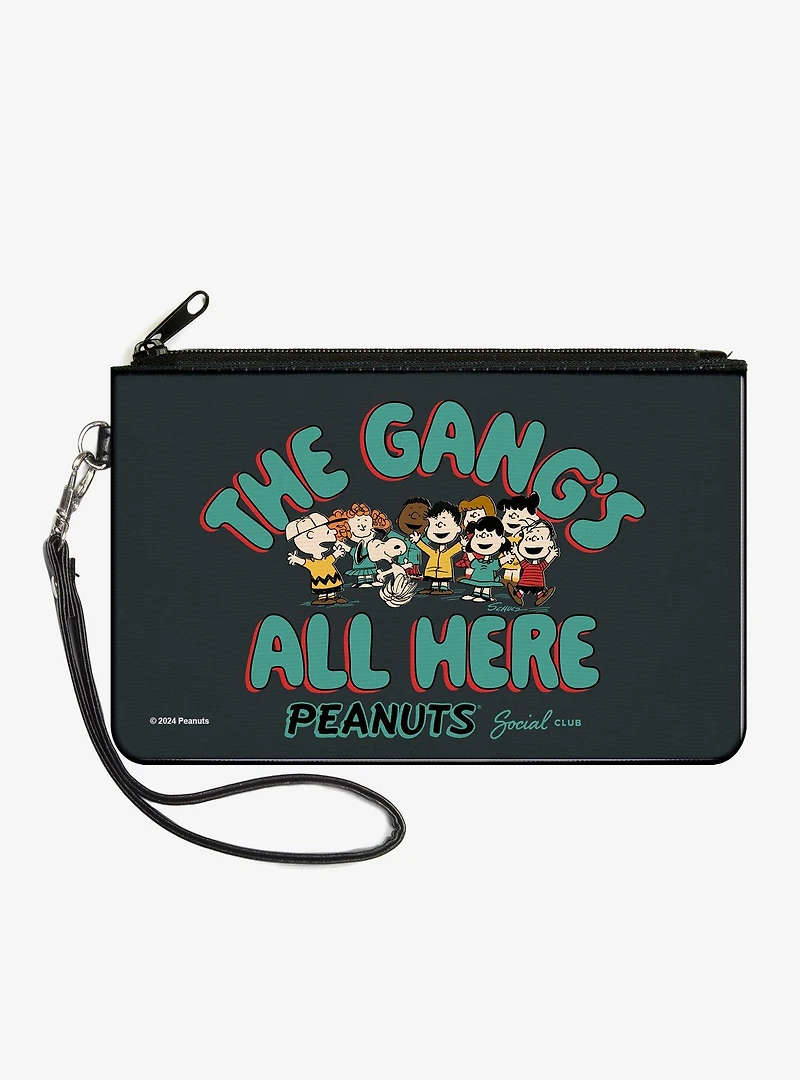 Peanuts Gang 75th The Gangs All Here Group Zip Clutch Wallet