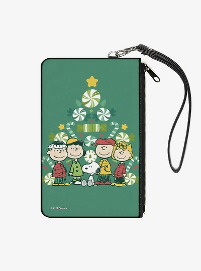 Peanuts Christmas Tree Group Zip Clutch Wallet