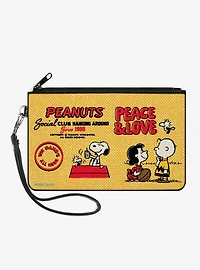 Peanuts Social Club Peace and Love Scenes Zip Clutch Wallet
