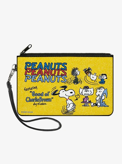 Peanuts Gang Featuring Good Ol' Charlie Brown Poses Zip Clutch Wallet