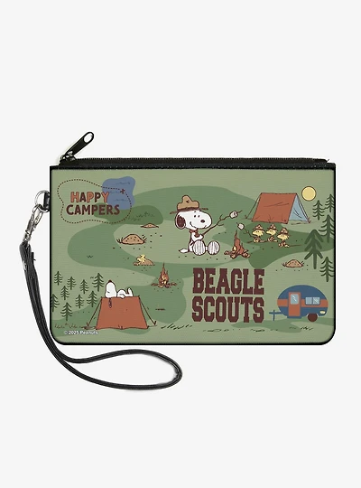 Peanuts Happy Camper Beagle Scouts Scenes Zip Clutch Wallet
