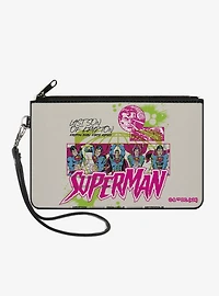DC Comics Superman Last Son of Krypton Poses Multi Zip Clutch Wallet