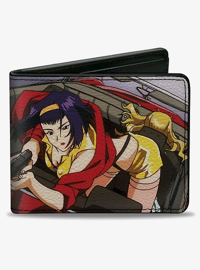 Cowboy Bebop Faye Valentine Shooting Scene and Title Bifold Wallet