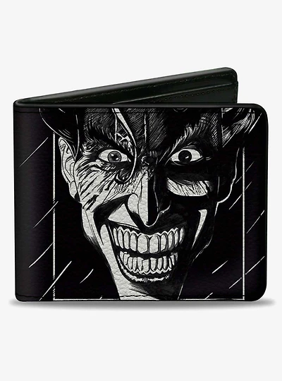 DC Comics The Joker Smiling Face Sketch Bifold Wallet