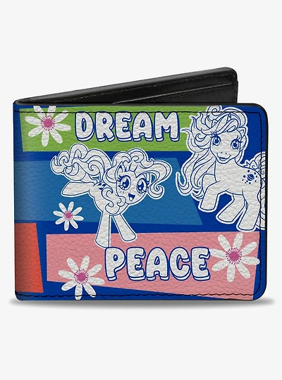 My Little Pony Three Ponies Trait Text Blocks Multi Bifold Wallet