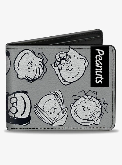 Peanuts Gang Ten Character Faces Bifold Wallet