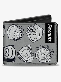 Peanuts Gang Ten Character Faces Bifold Wallet