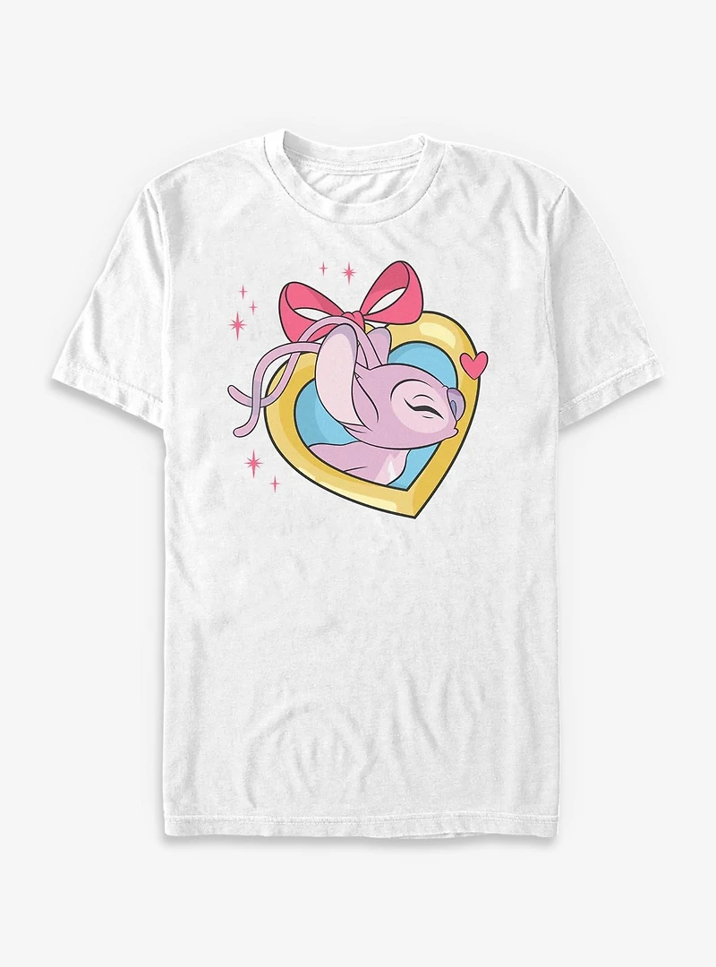 Disney Lilo & Stitch Angel Kiss Heart Locket T-Shirt