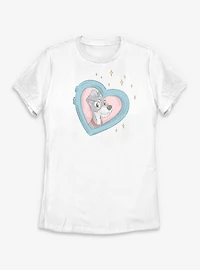 Disney Lady and the Tramp Heart Womens T-Shirt
