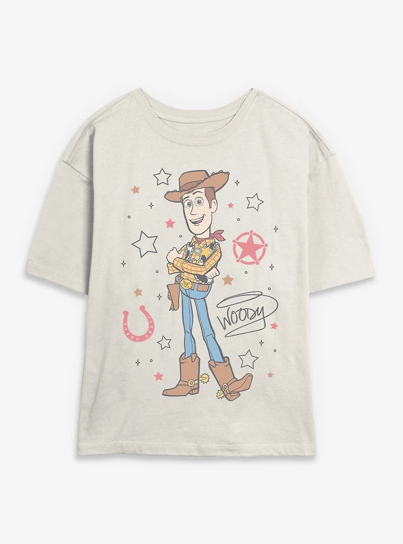 Disney Pixar Toy Story Cowboy Woody Womens Skimmer T-Shirt