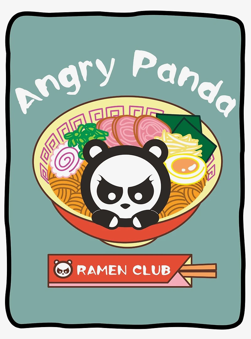 Angry Panda Fleece Blanket