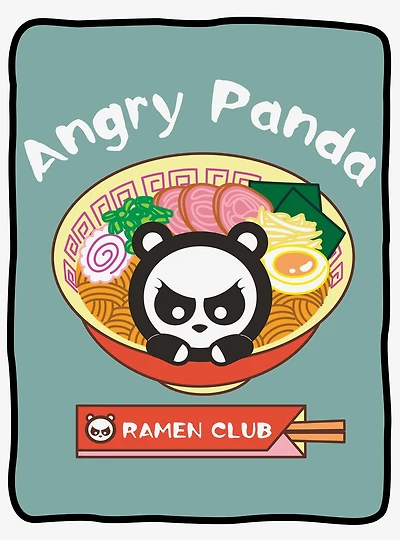 Angry Panda Fleece Blanket