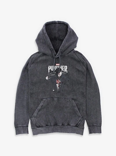 Marvel Punisher Downfall Mineral Wash Hoodie
