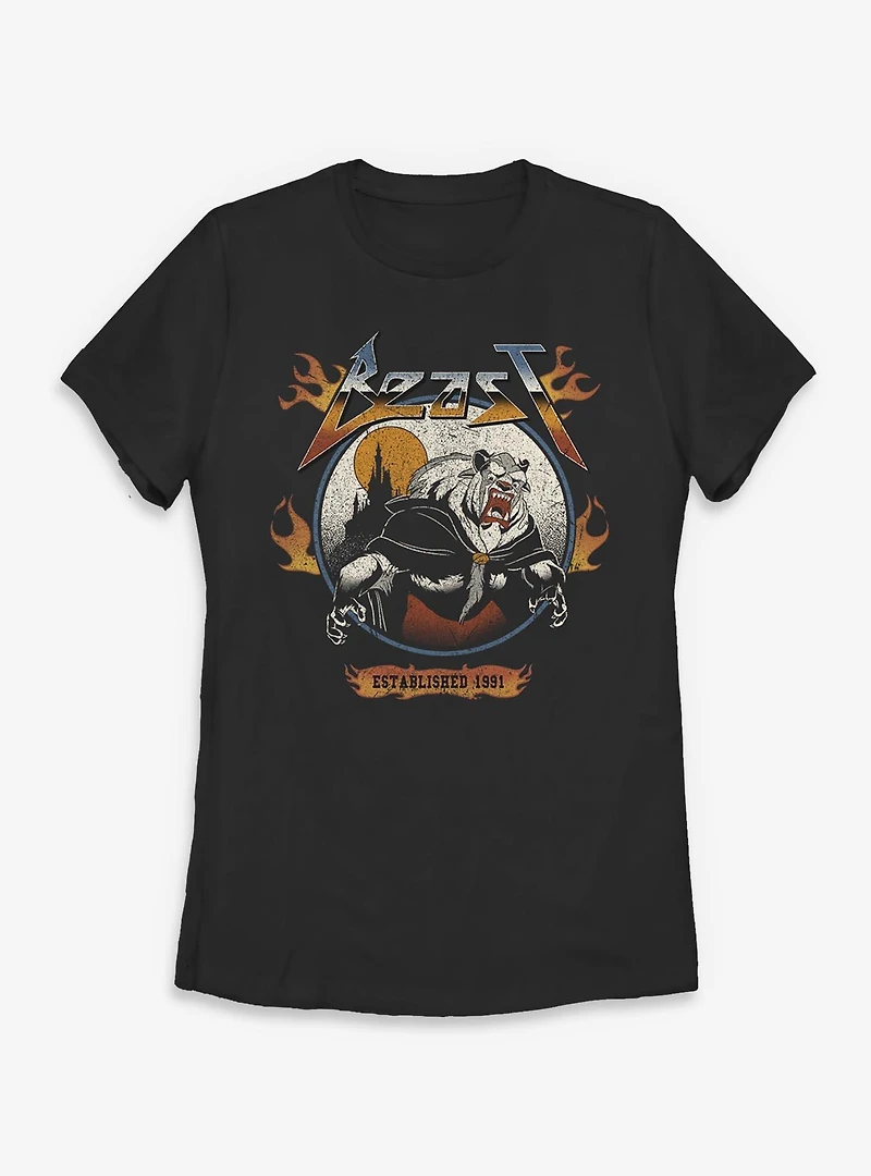 Disney Beauty and the Beast Flame Womens T-Shirt
