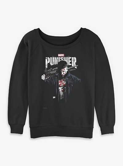 Marvel Punisher Downfall Womens Slouchy Sweatshirt