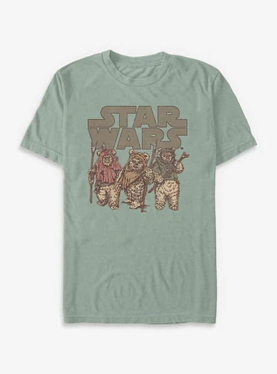 Star Wars Ewok Group Garment Dye T-Shirt